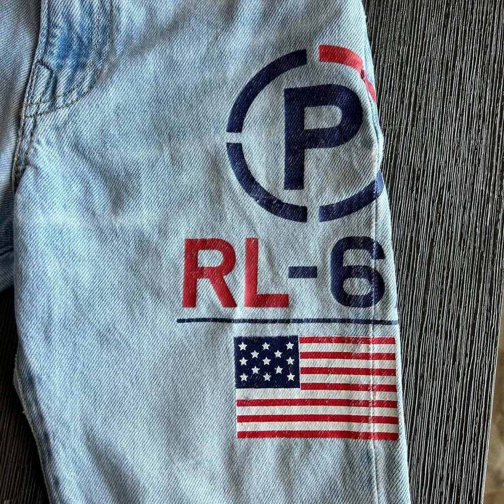 Polo Ralph Lauren Kids Denim Shorts American Flag RL-6 Light Wash Size‎ 6 Street